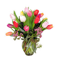 Garden Vase of Tulips