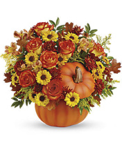 Warm Fall Wishes Pumpkin Bouquet